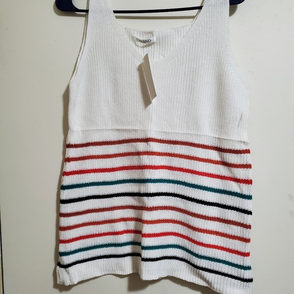Knit tank top size large NWT